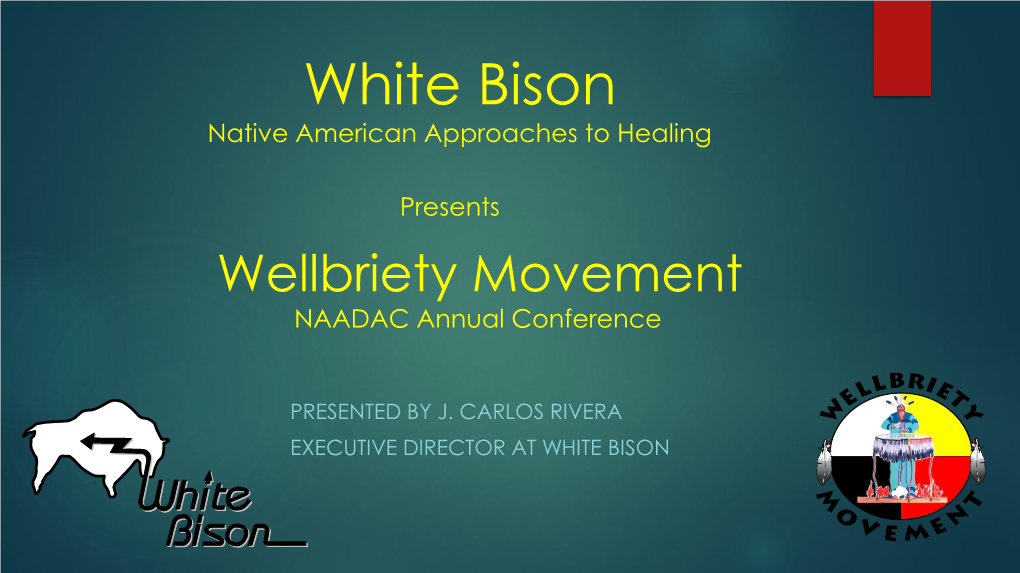 Wellbriety Movement NAADAC Annual Conference