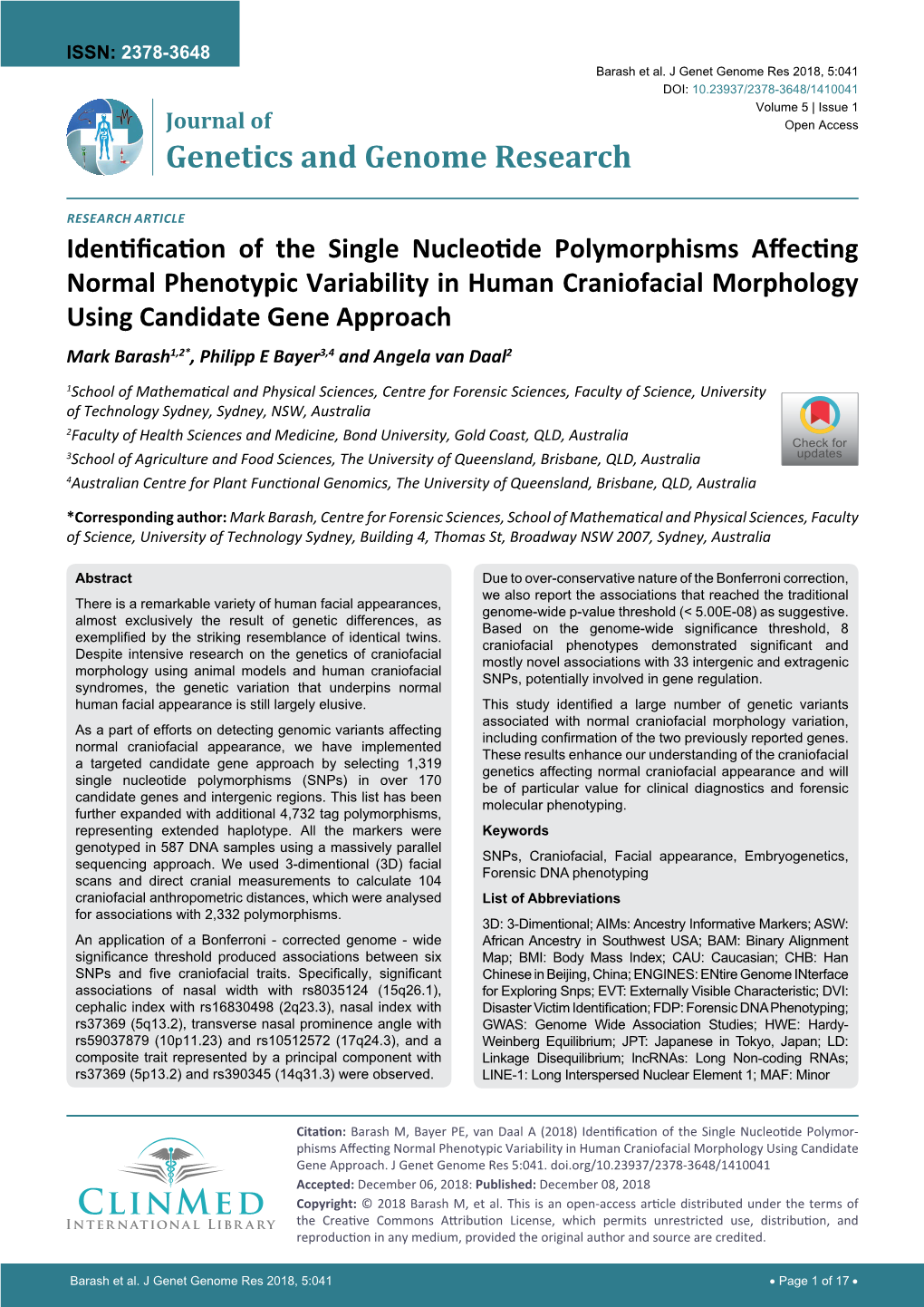Identification of the Single Nucleotide Polymor-Phisms Affecting Normal