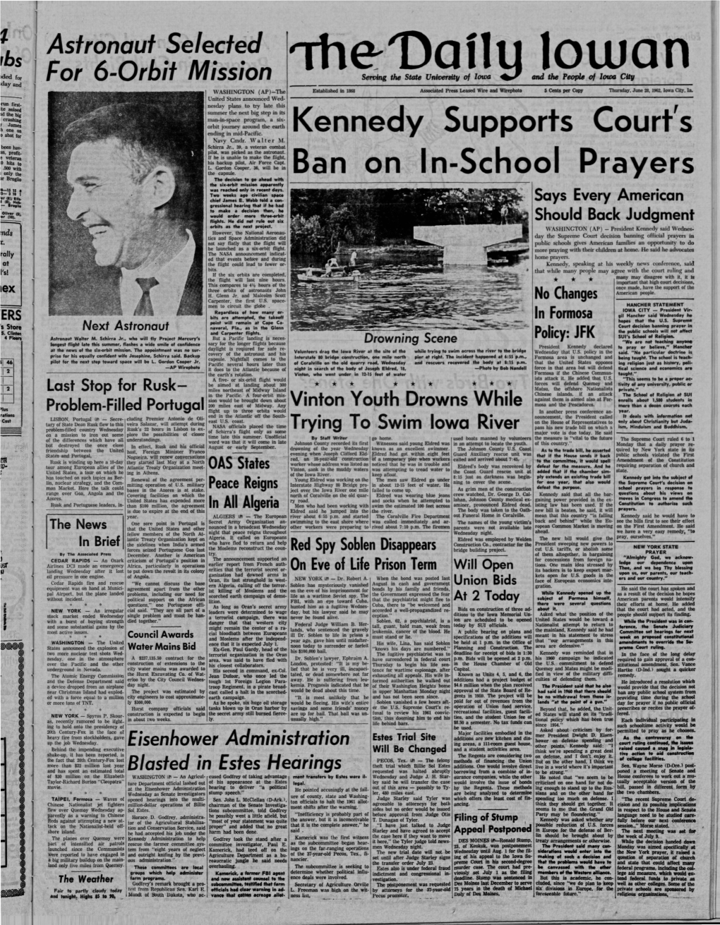 Daily Iowan (Iowa City, Iowa), 1962-06-28