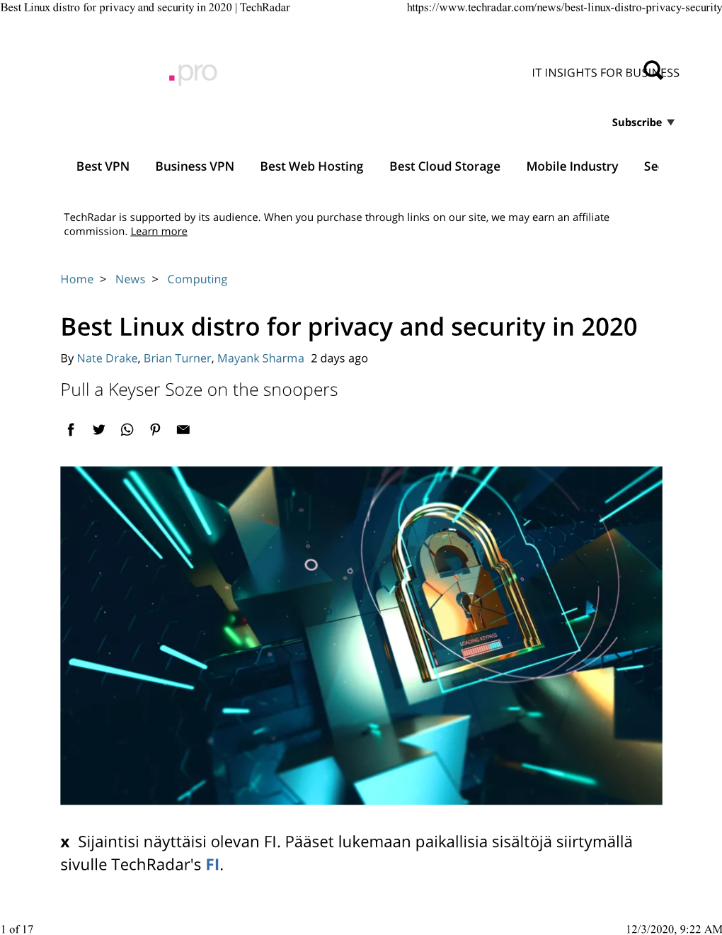 Best Linux Distro for Privacy and Security in 2020 | Techradar