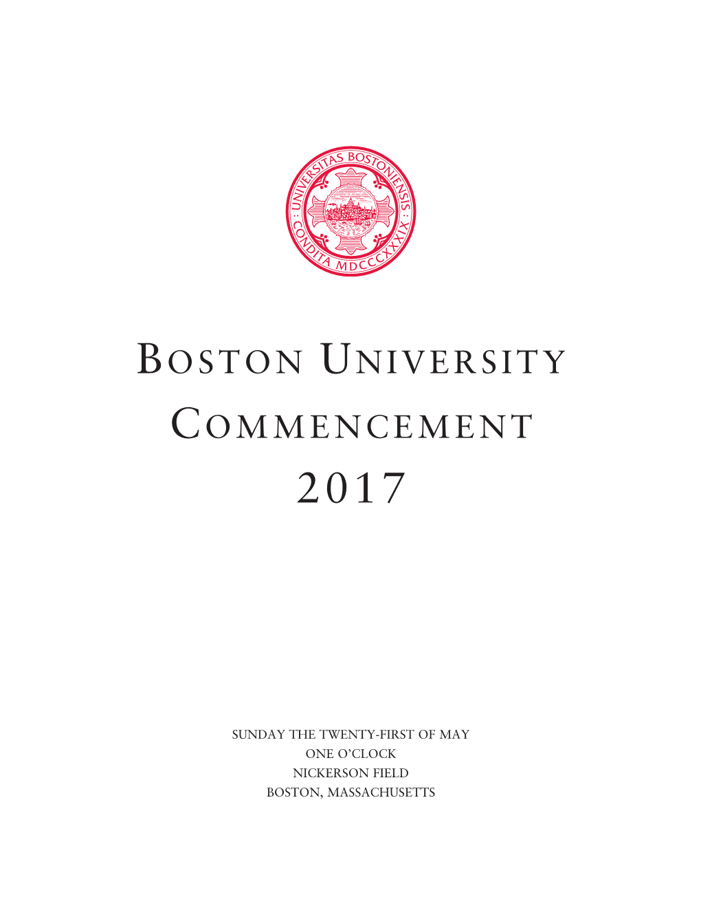 Boston University Commencement Brass Choir Aaron Goldberg, Director Processional (Musical Titles on Page 104) Call to Order J