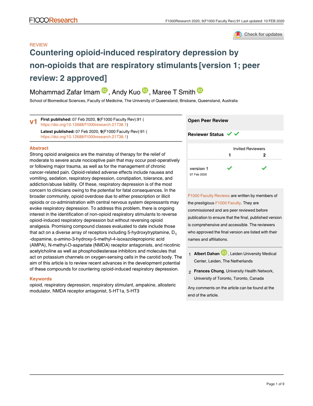 Countering Opioid-Induced Respiratory Depression by Non-Opioids That Are