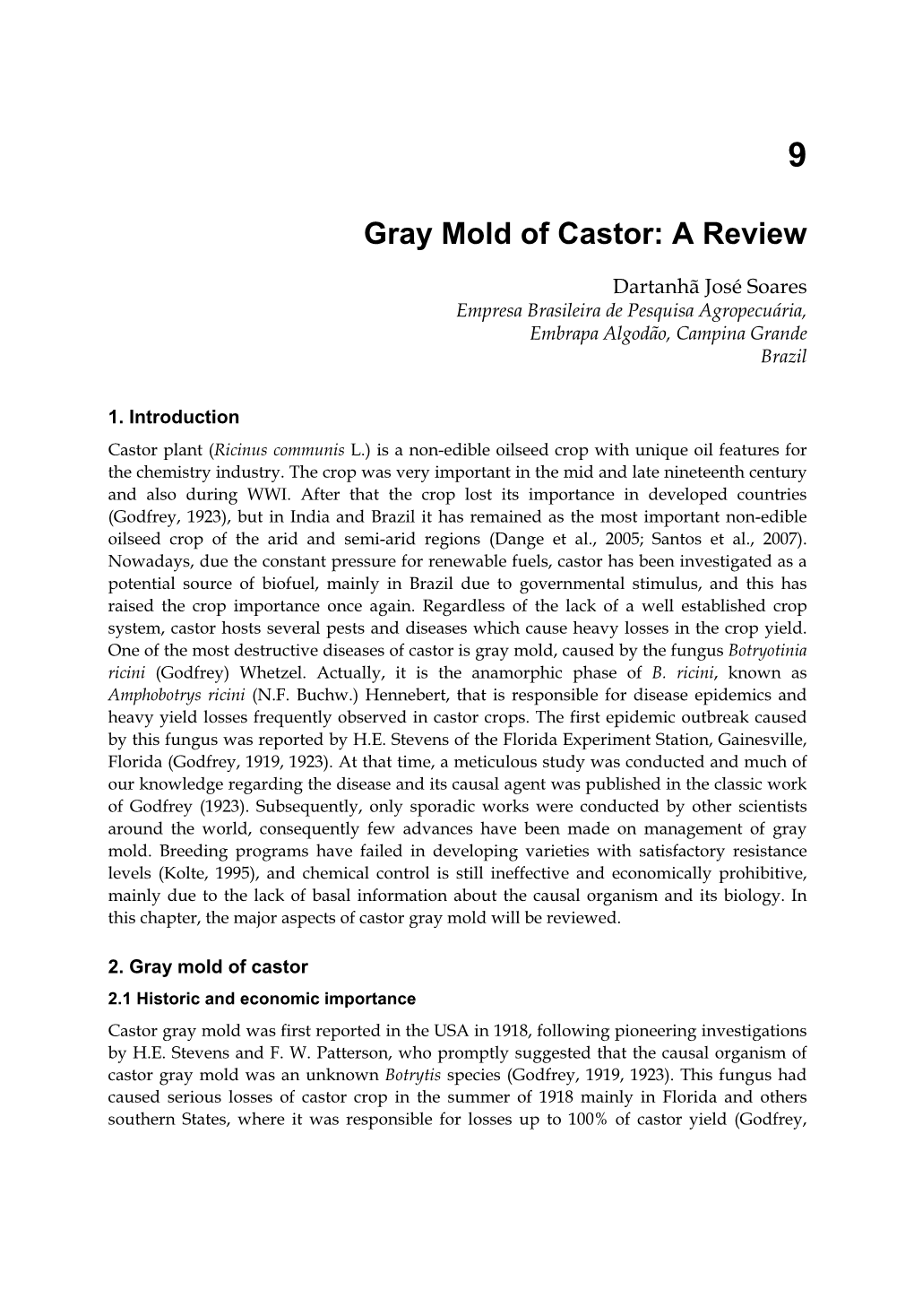 Gray Mold of Castor: a Review
