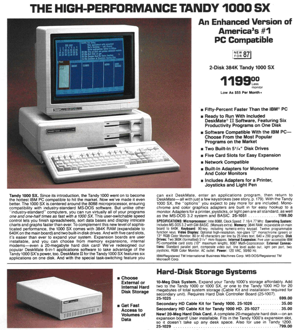 Tandy 1000Sx