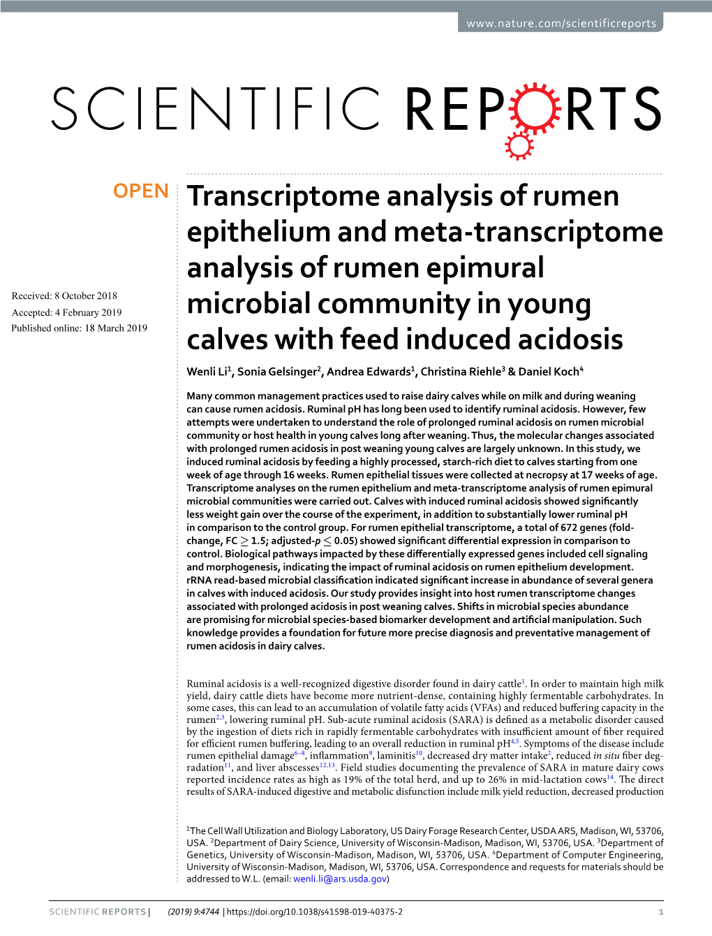 Transcriptome Analysis of Rumen Epithelium and Meta-Transcriptome
