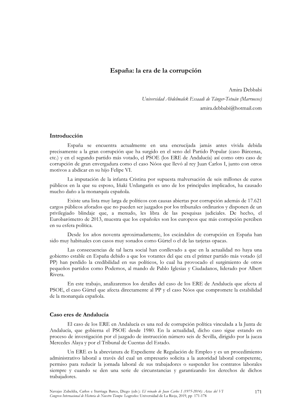 España: La Era De La Corrupción