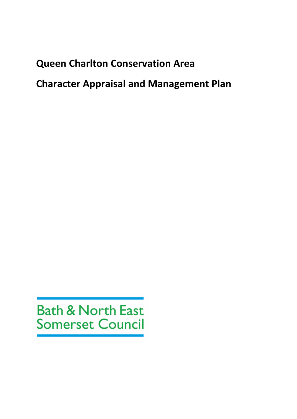 Queen Charlton Conservation Area Character Appraisal and Management Plan