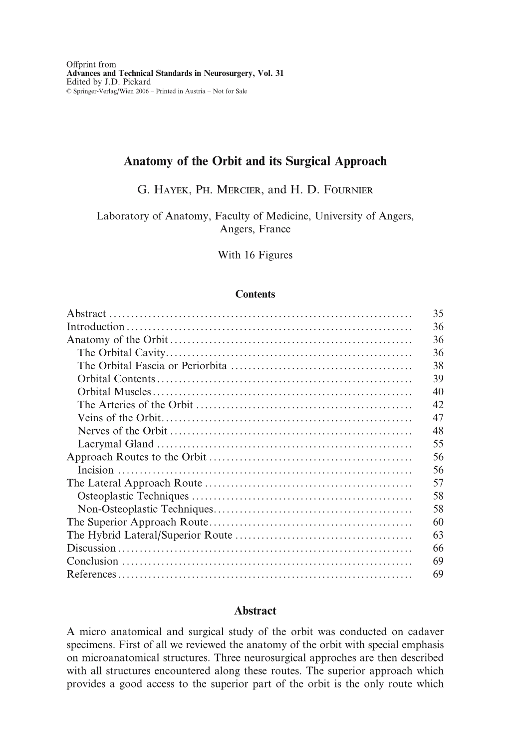 Anatomy of the Orbit and Its Surgical Approach