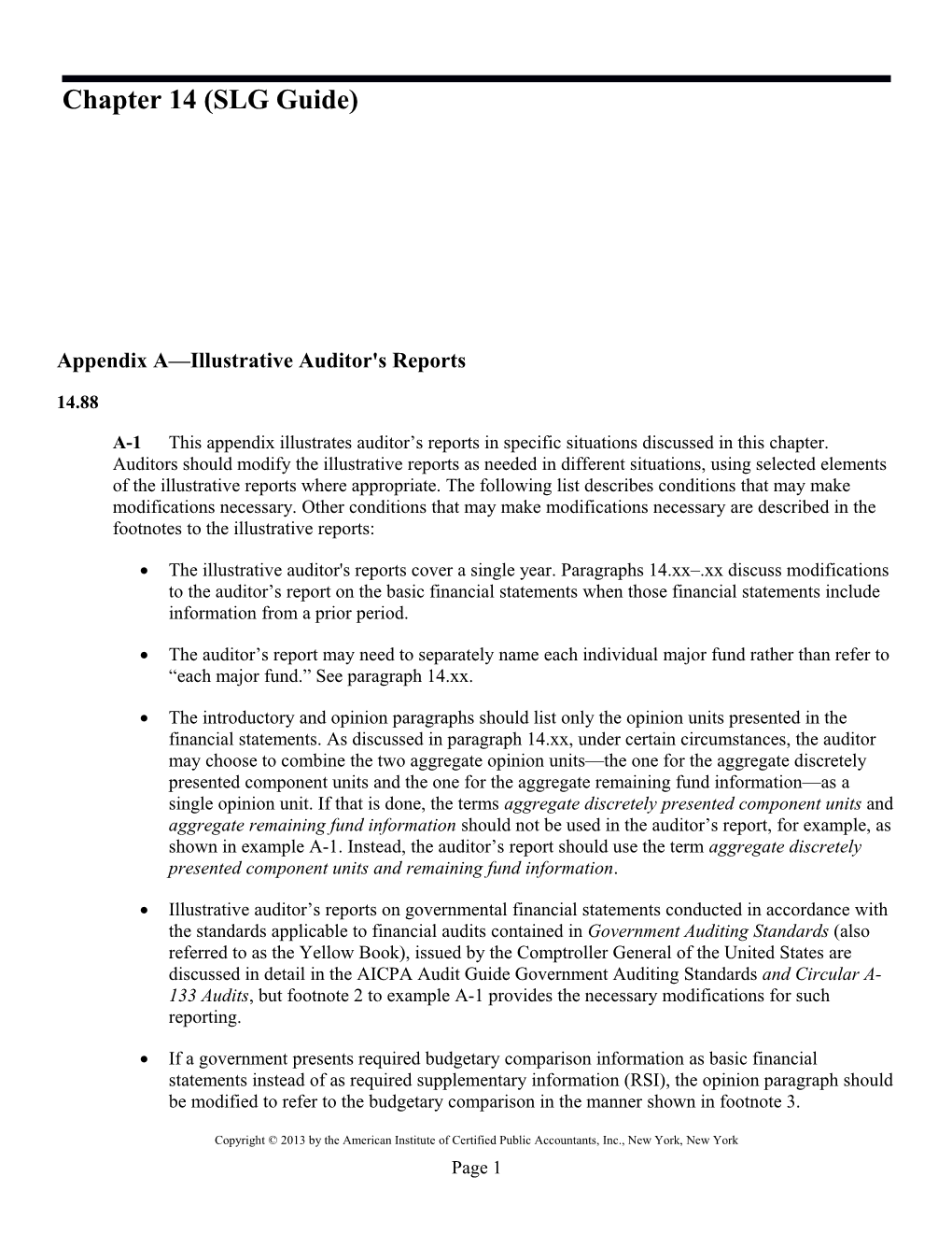 Appendix a Illustrative Auditor's Reports