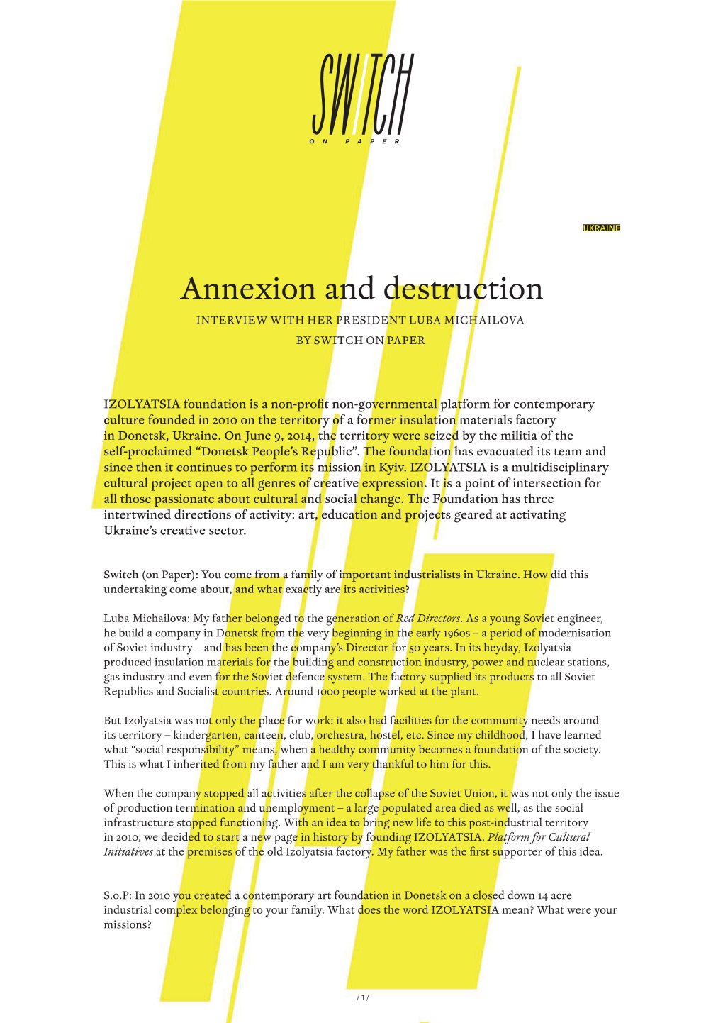 Annexion and Destruction.Indd