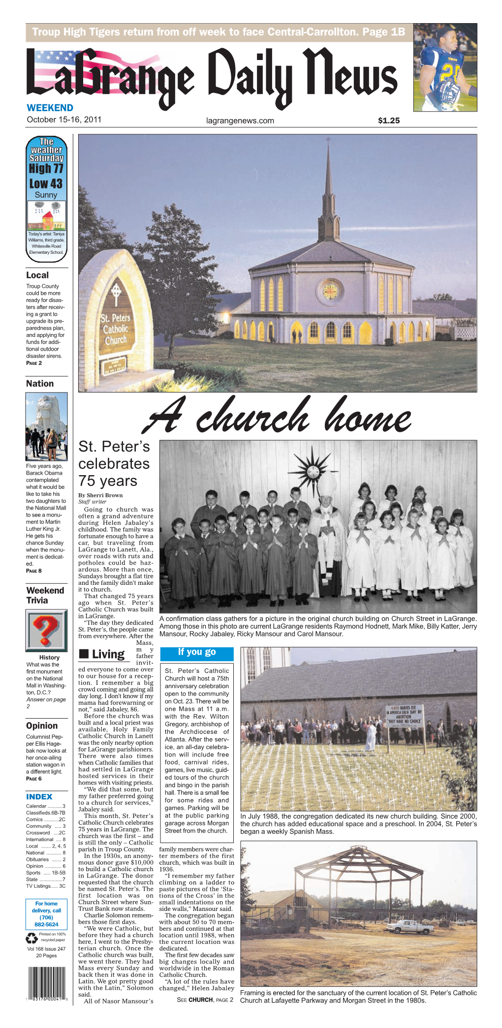 St. Peter's Celebrates 75 Years