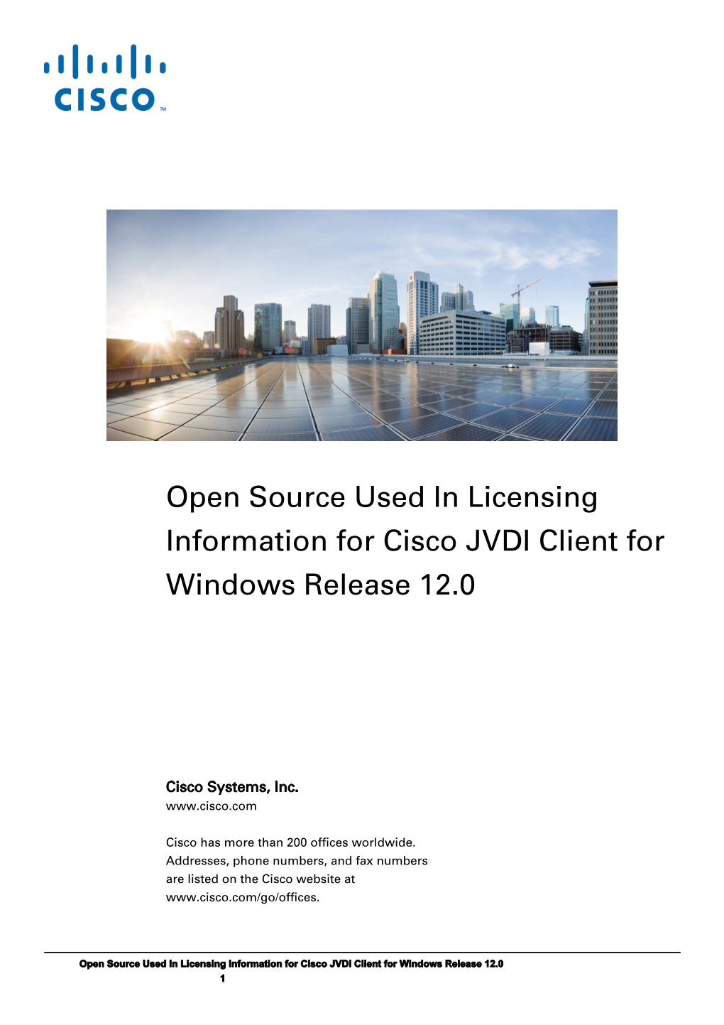 Licensing Information for Cisco JVDI Client Release 12.0