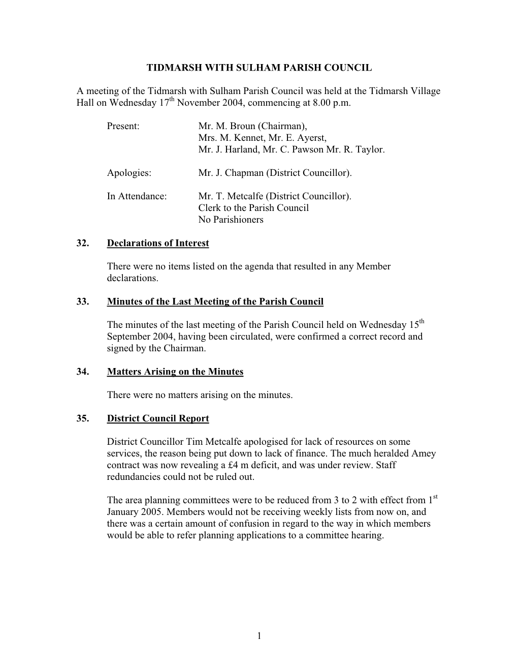 Tidmarsh with Sulham Parish Council