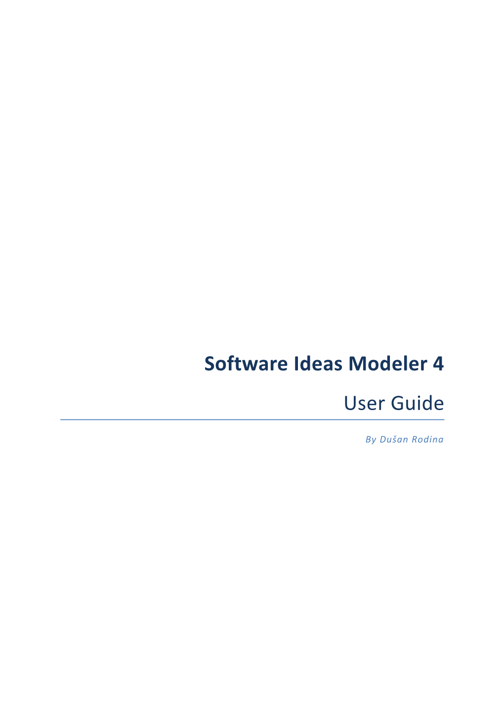 Software Ideas Modeler 4 User Guide