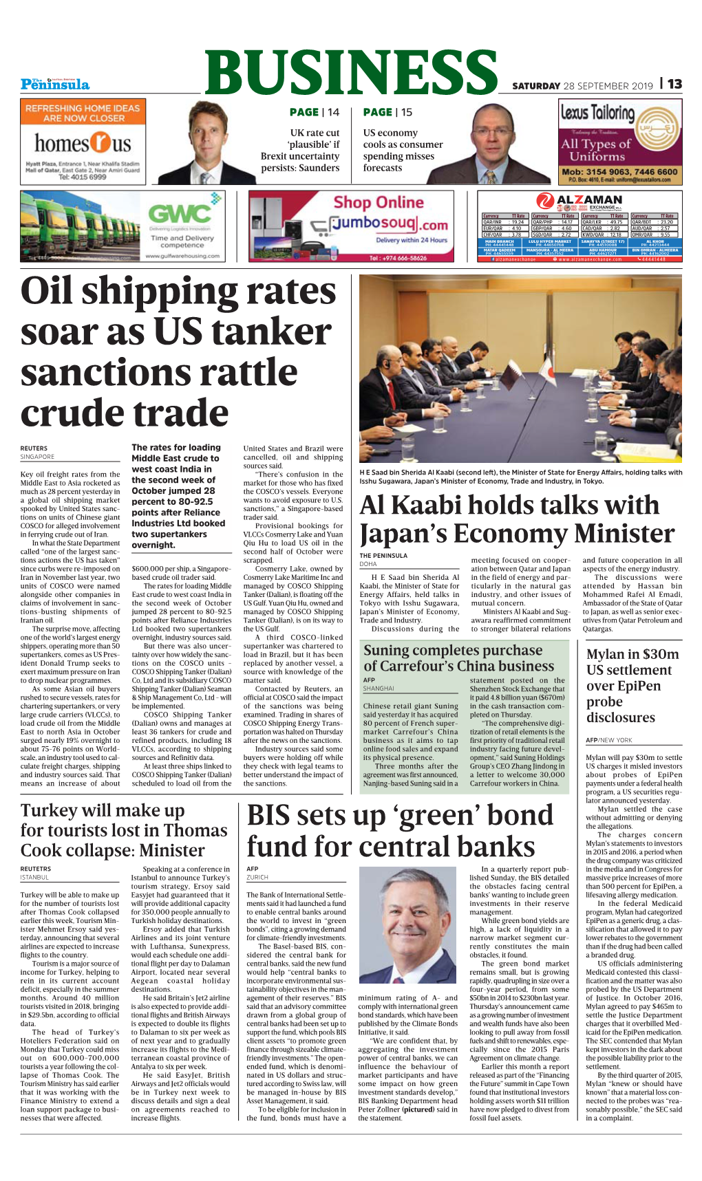 Business Saturday 28 September 2019 13