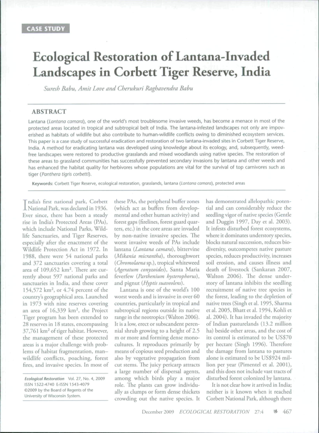 Ecological Restoration of Lantana-Invaded.Pdf