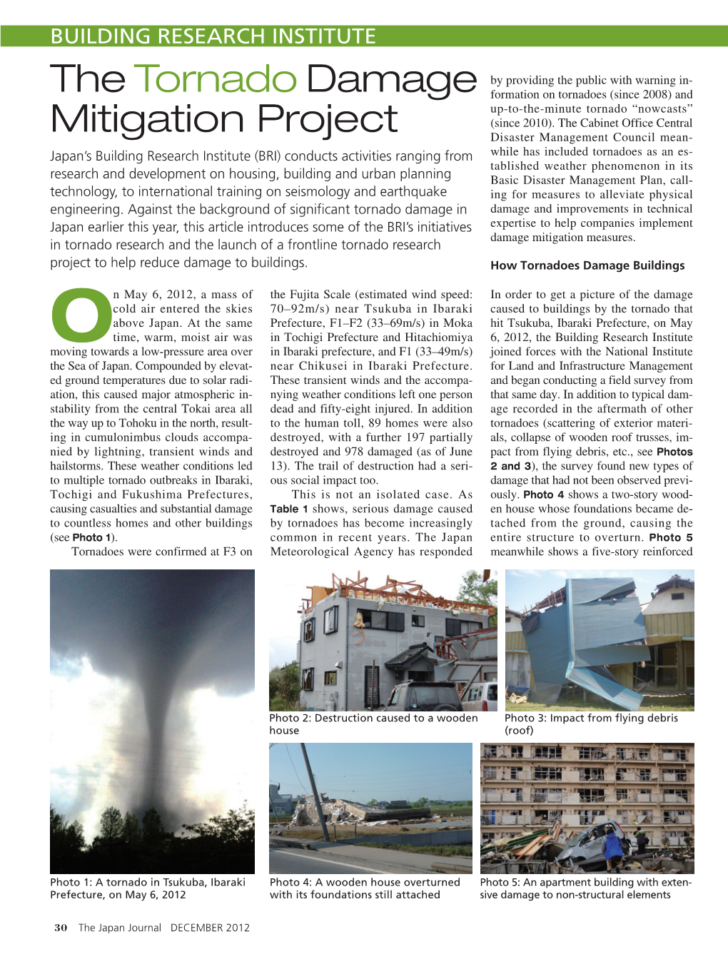 The Tornado Damage Mitigation Project