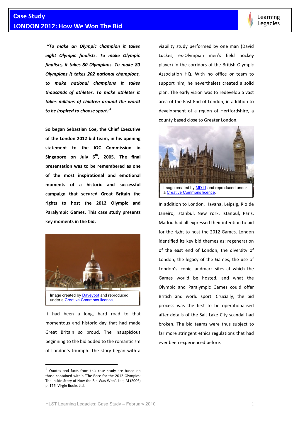 Case Study LONDON 2012: How We Won The