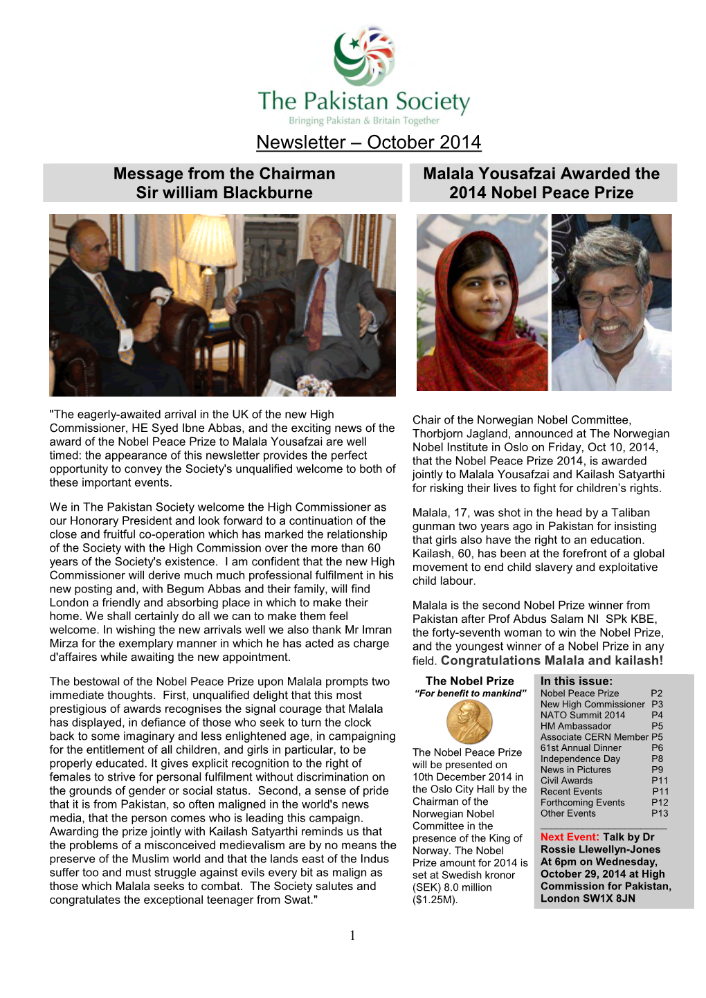 The Pakistan Society Newsletter January 2008