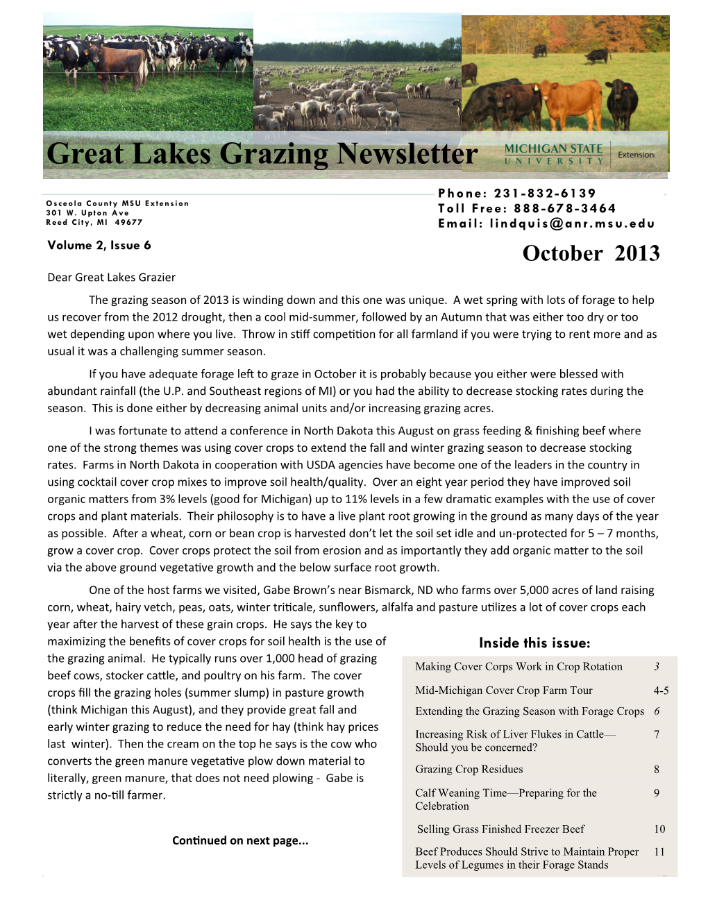 Great Lakes Grazing Newsletter