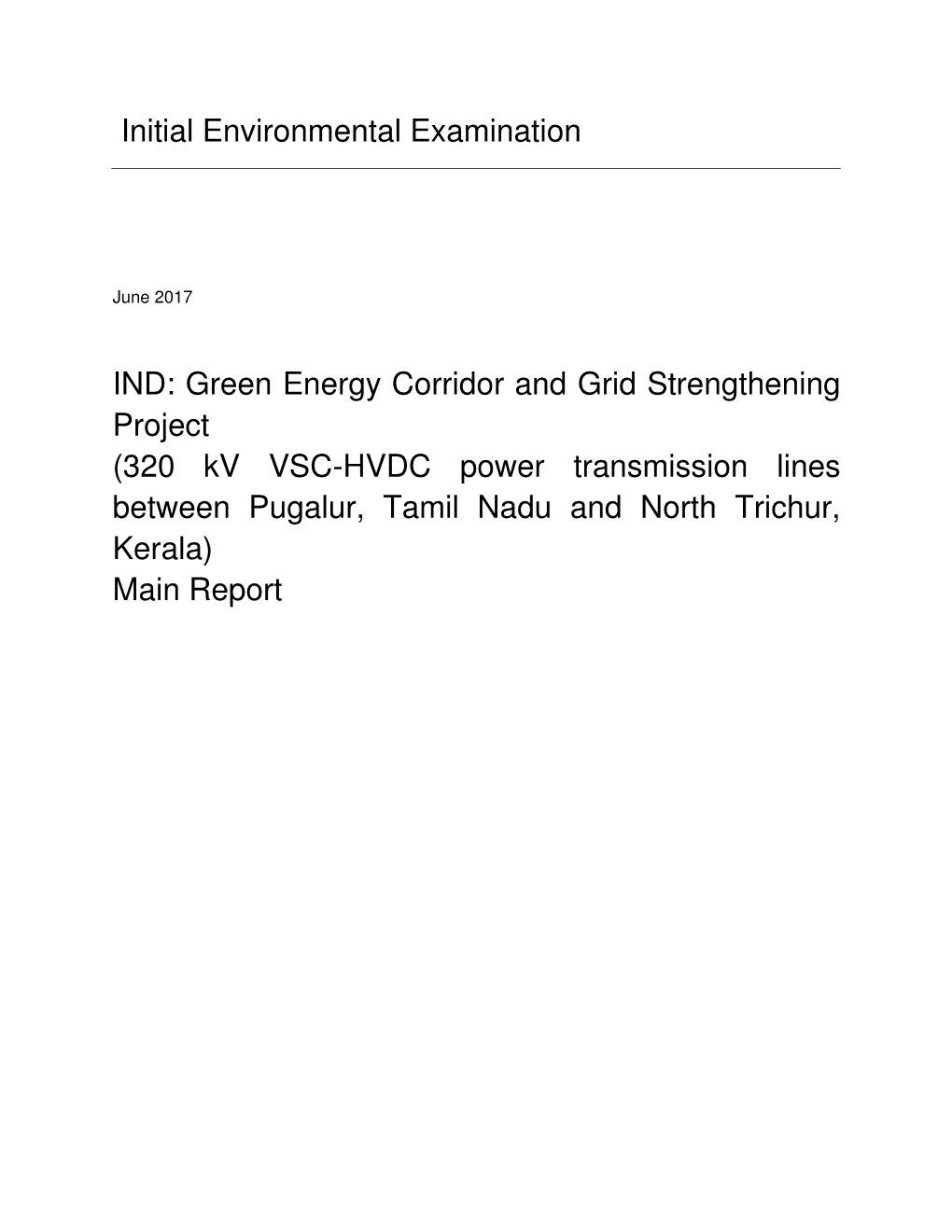 SECTION I:PROJECT DESCRIPTION (Grid Strengthening Tamil Nadu–II )