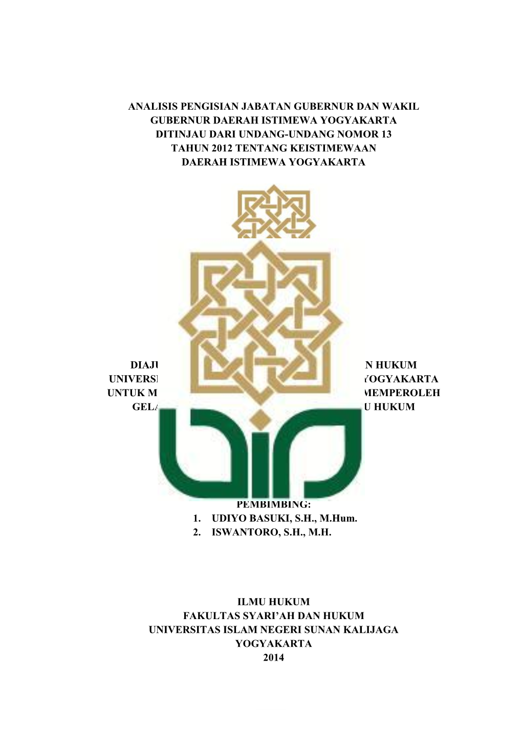 Analisis Pengisian Jabatan Gubernur Dan Wakil