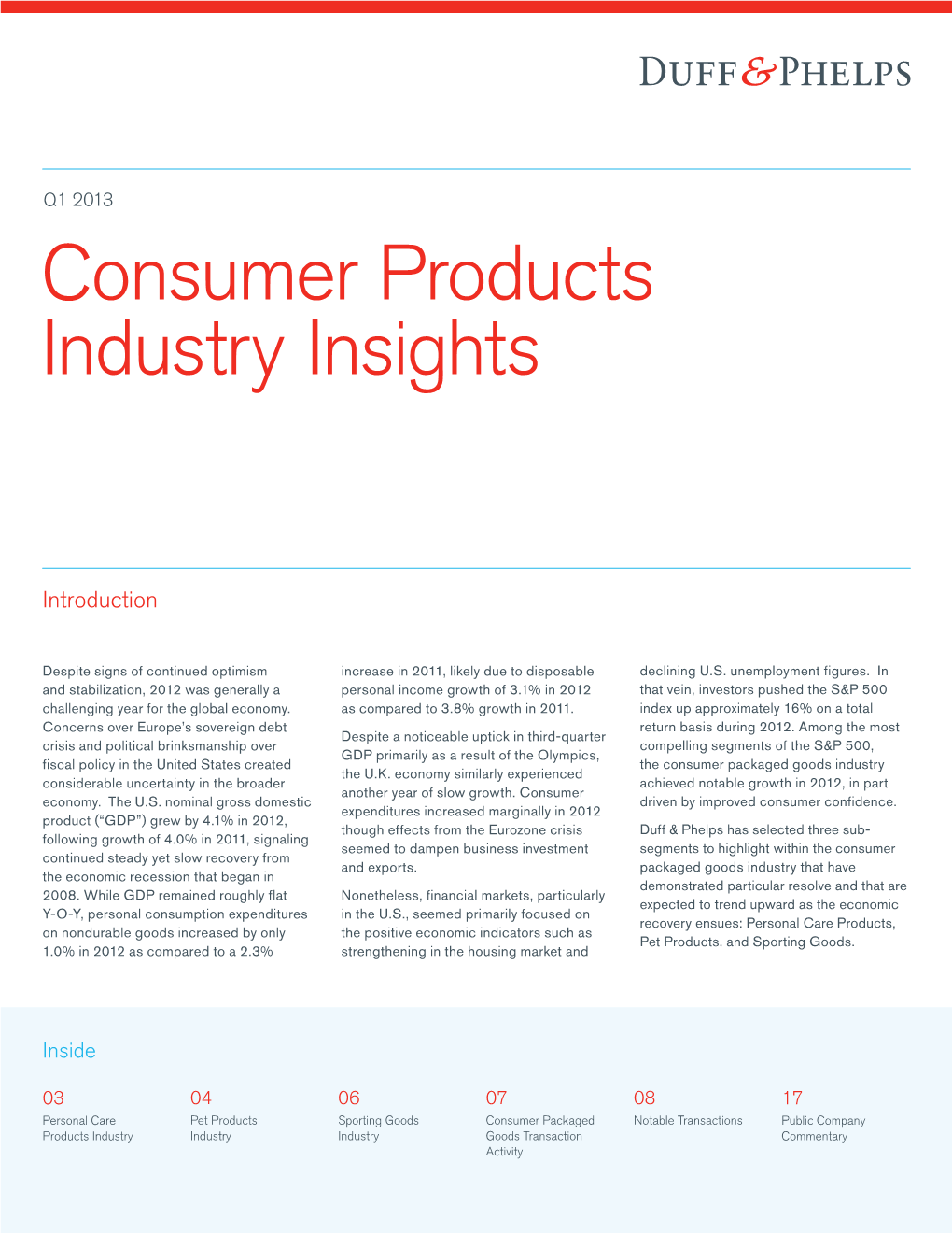 Consumer Products Industry Insights