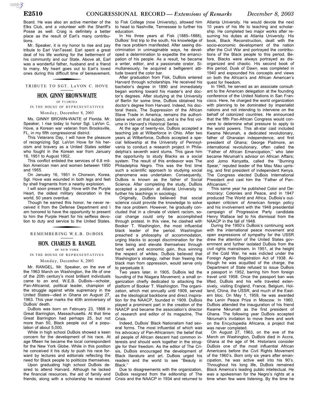 CONGRESSIONAL RECORD— Extensions of Remarks E2510 HON