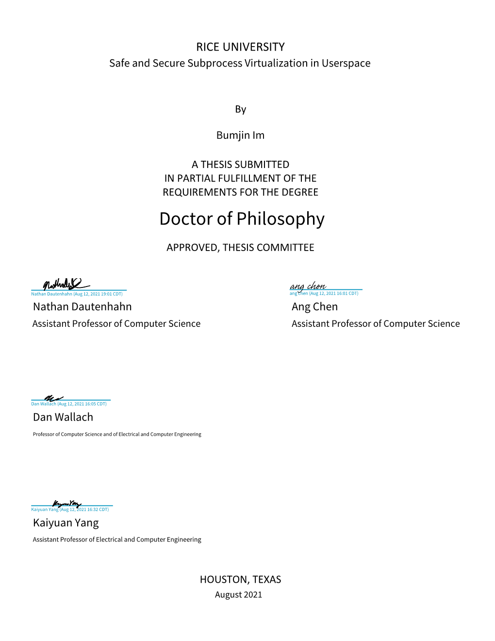 Doctor of Philosophy