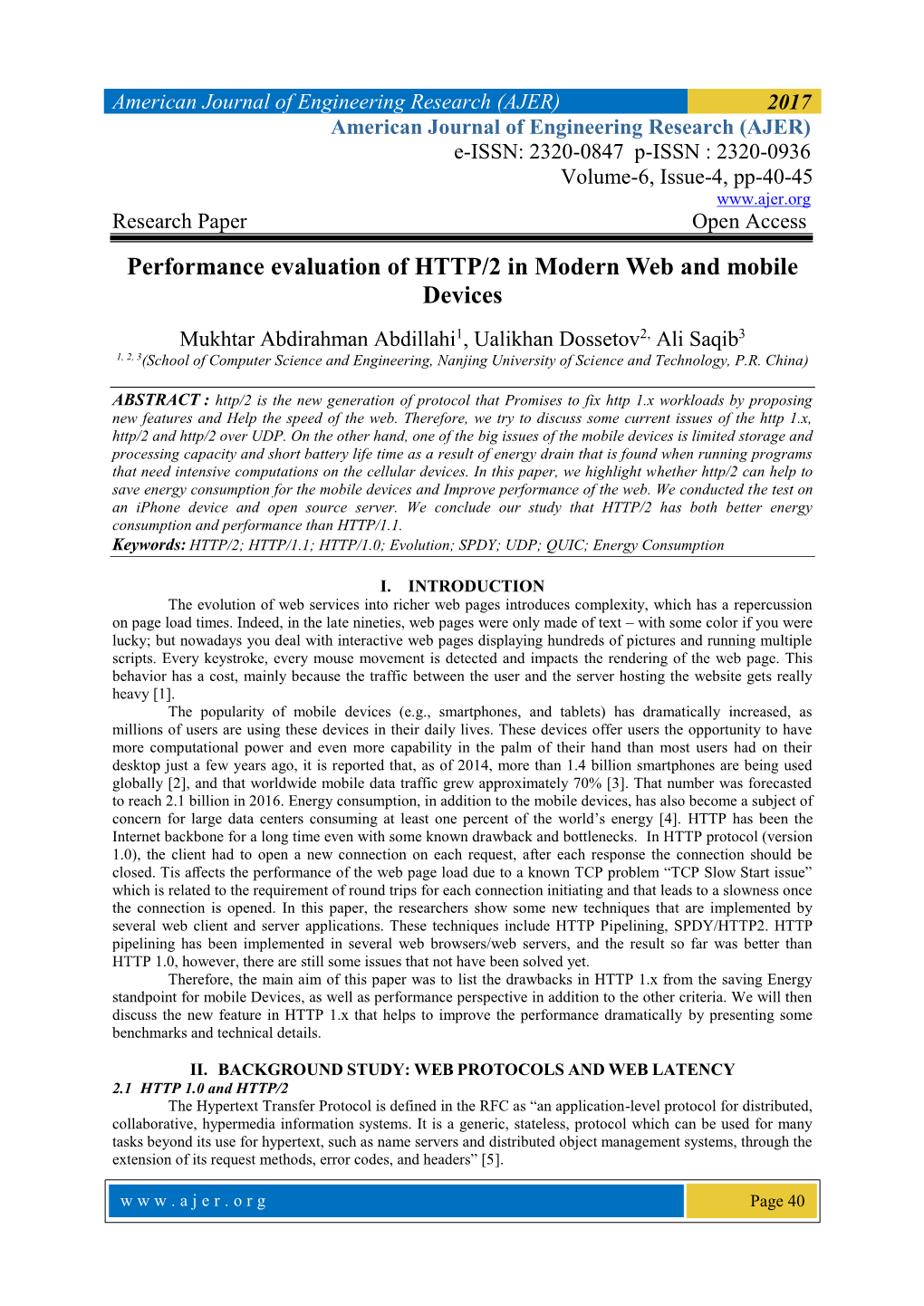 Performance Evaluation of HTTP/2 in Modern Web and Mobile Devices