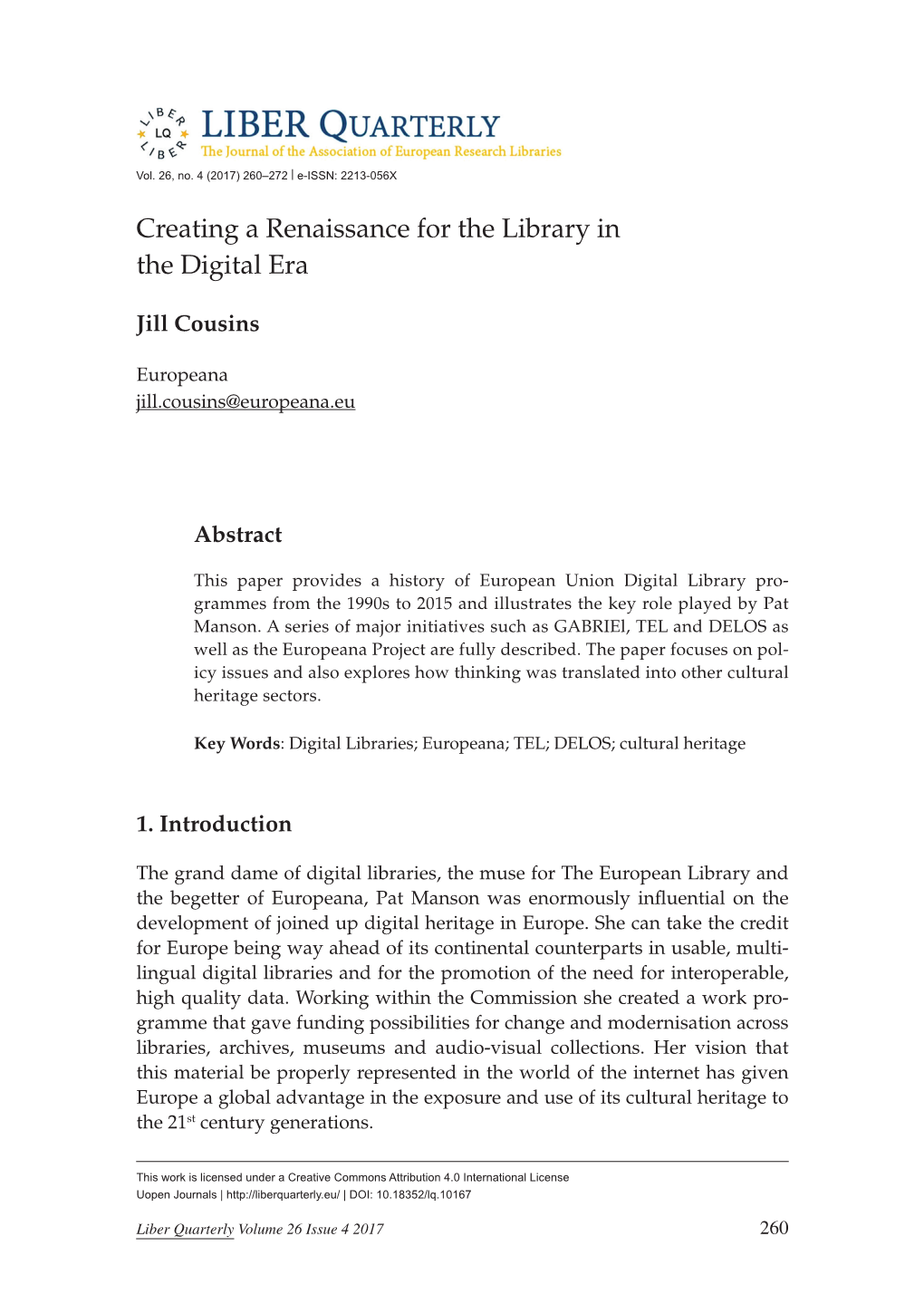 Creating a Renaissance for the Library in the Digital