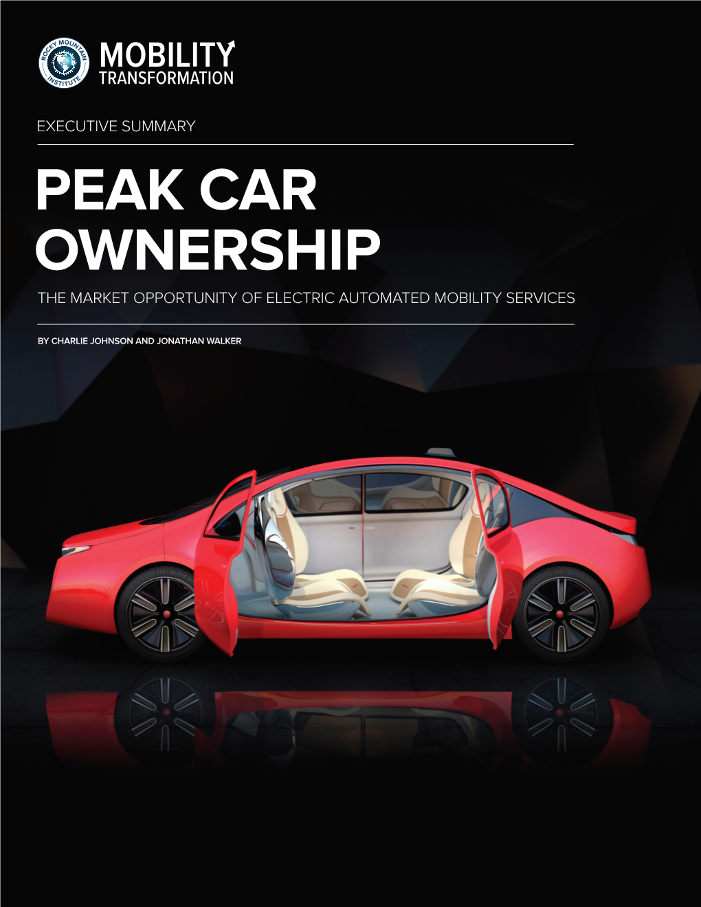 Peak Car Ownership the Market Opportunity of Electric Automated Mobility Services