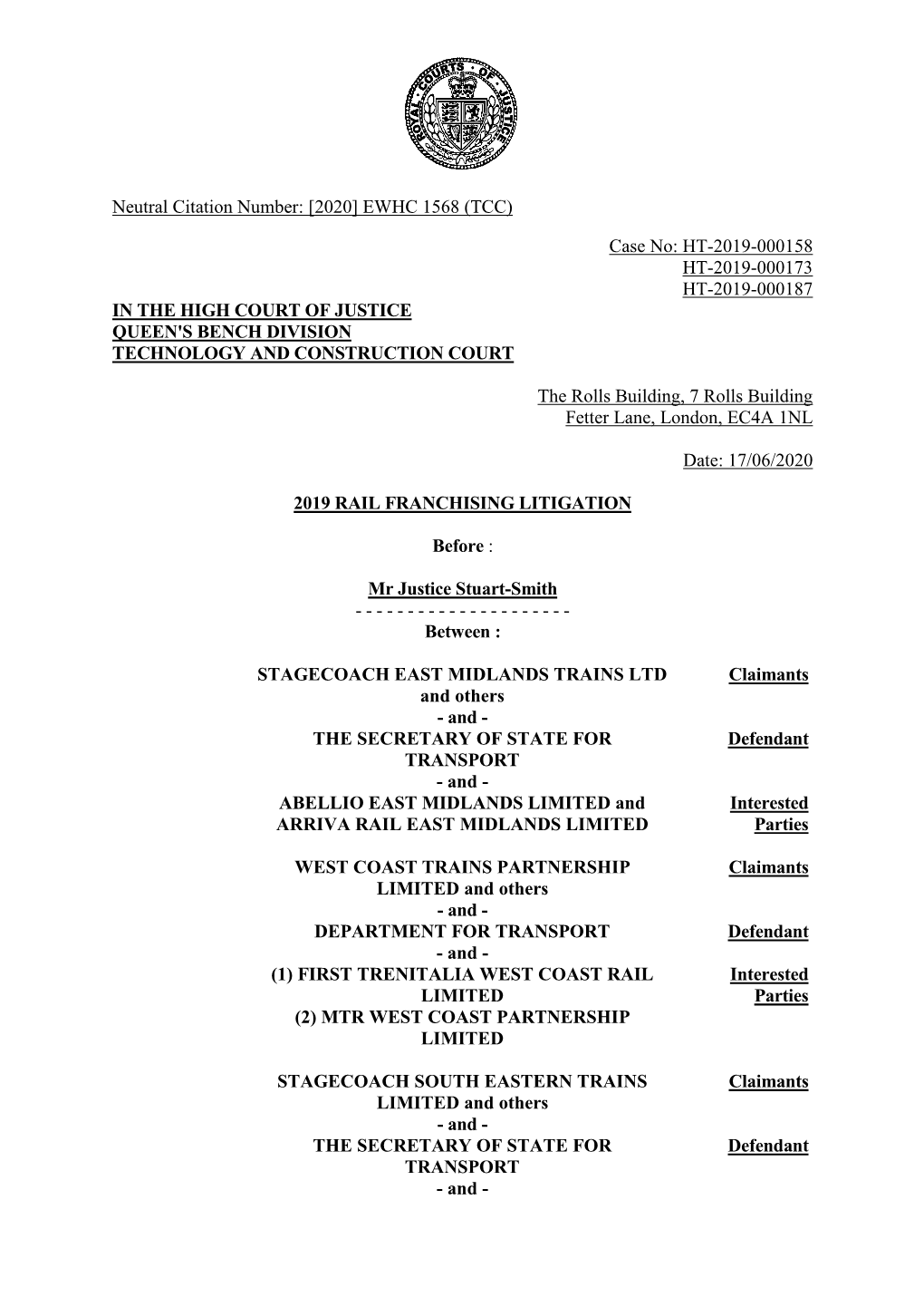 High Court Judgment Template