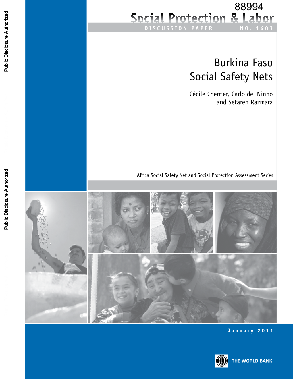 Burkina Faso Social Safety Nets by Cécile Cherrier, Carlo Del Ninno and Setareh Razmara, January 2011