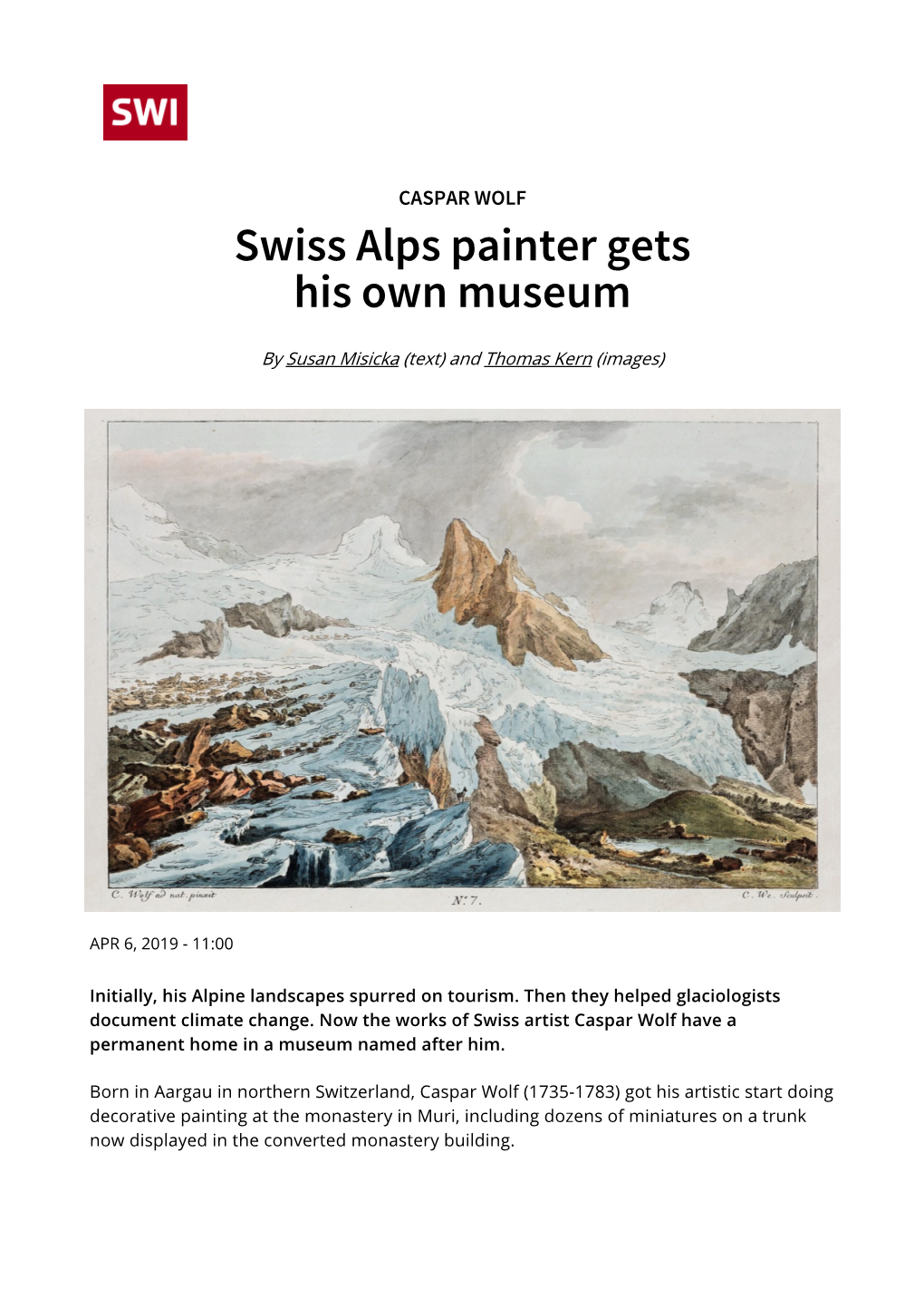 Swiss Alps Painter Gets His Own Museum