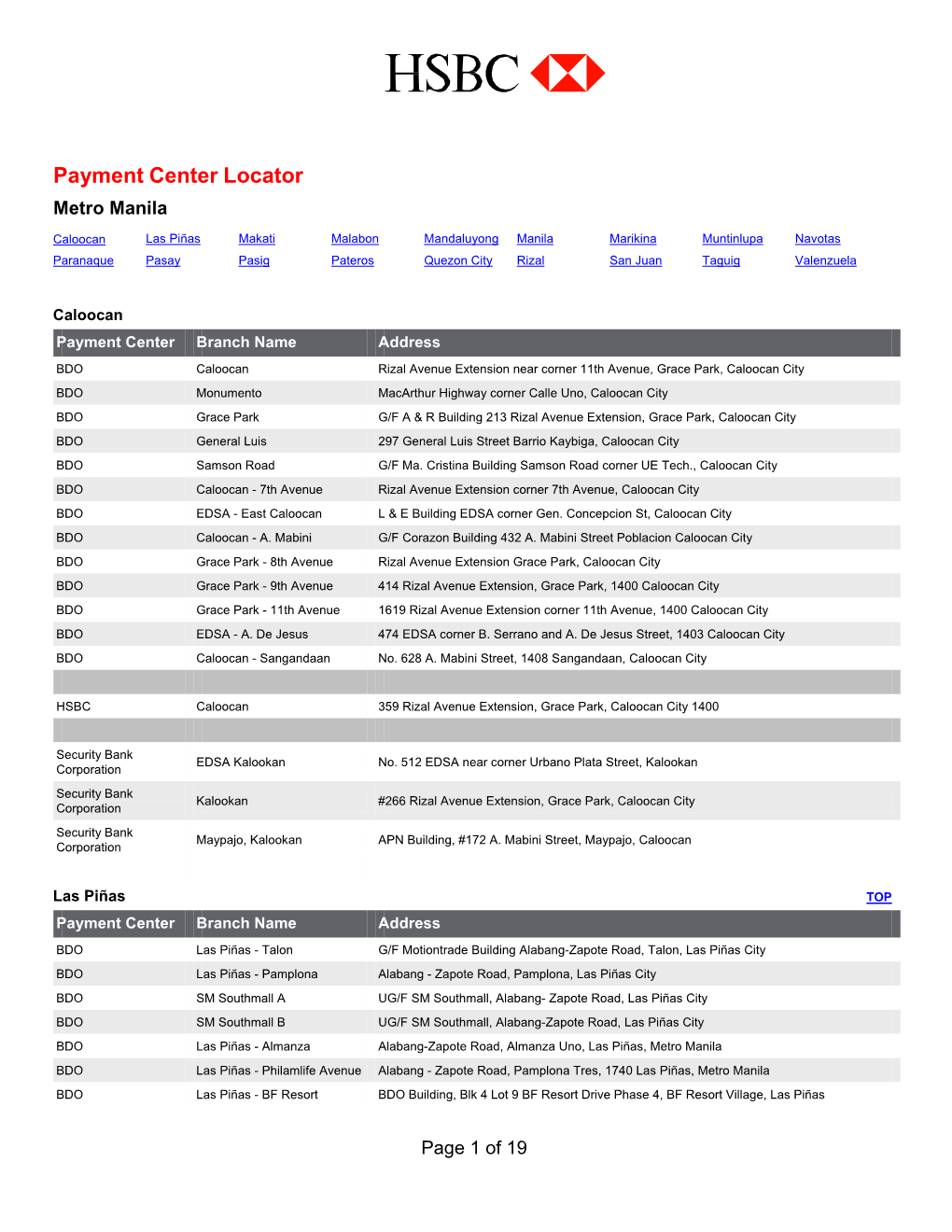 Payment Center Locator