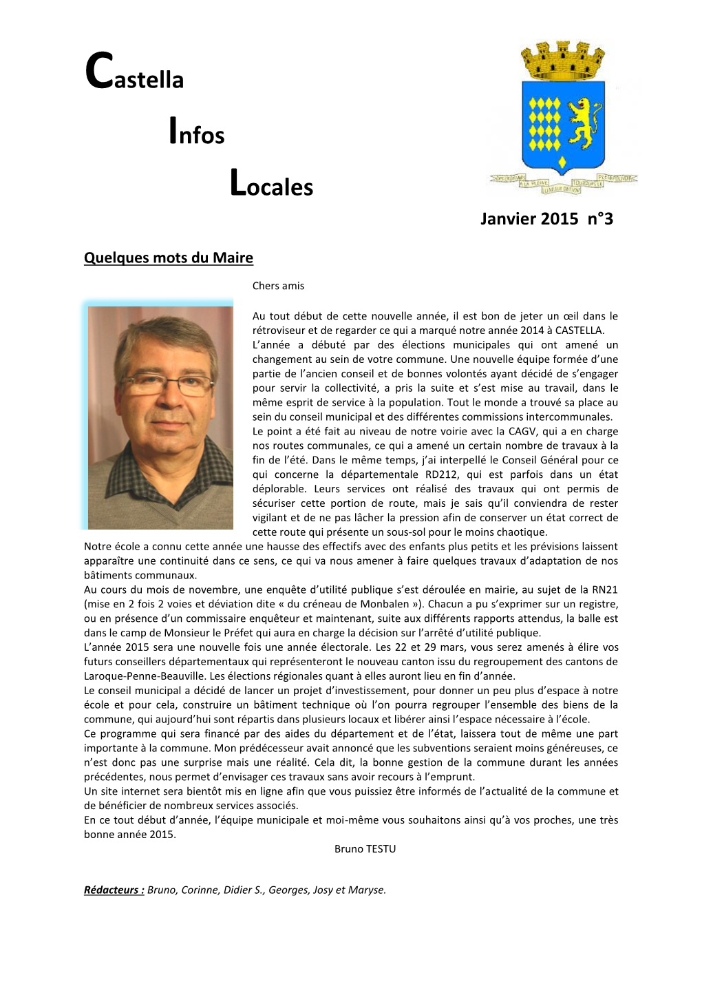 Castella Infos Locales Janvier 2015 N°3