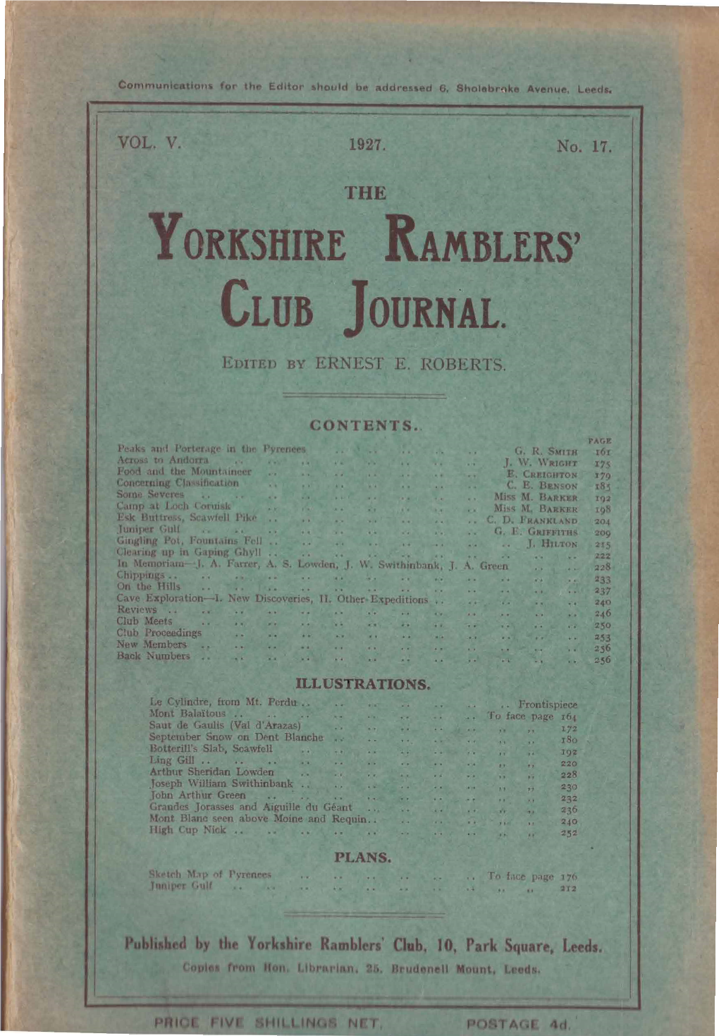 Vol 5 No 17 Yorkshire Ramblers' Club Journal
