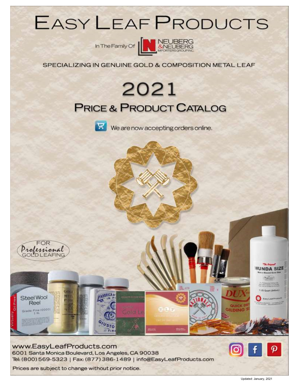 Updated: January, 2021 Professional Gold Leafing