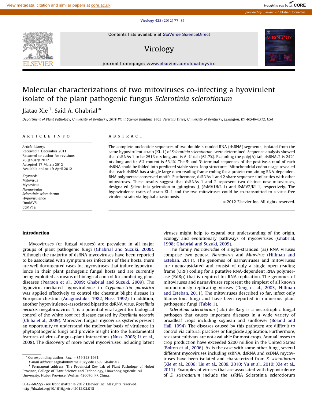 Virology 428 (2012) 77–85