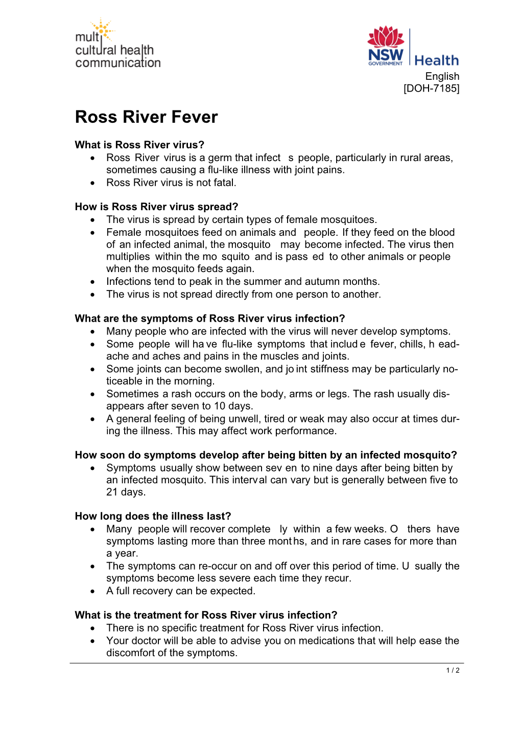Ross River Fever
