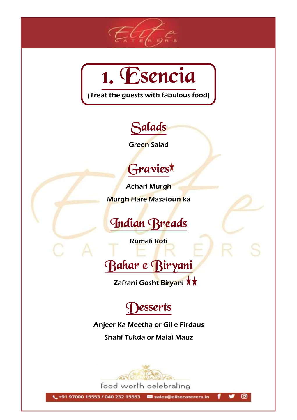 1. Esencia (Treat the Guests with Fabulous Food)