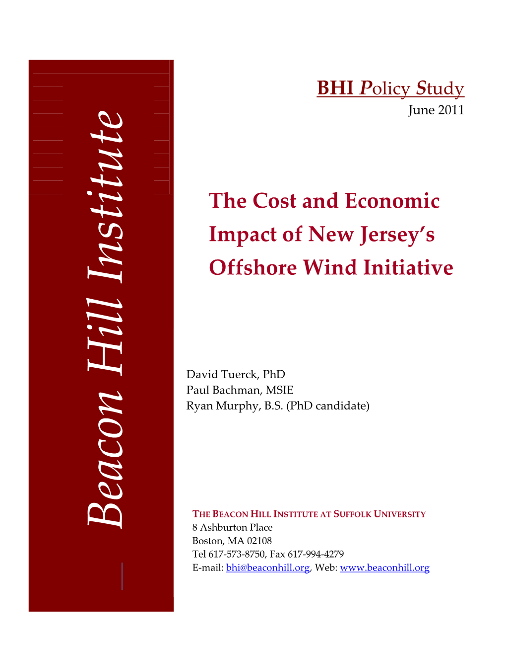 The Cost and Economic Impact of New Jersey's Offshore Wind Initiative
