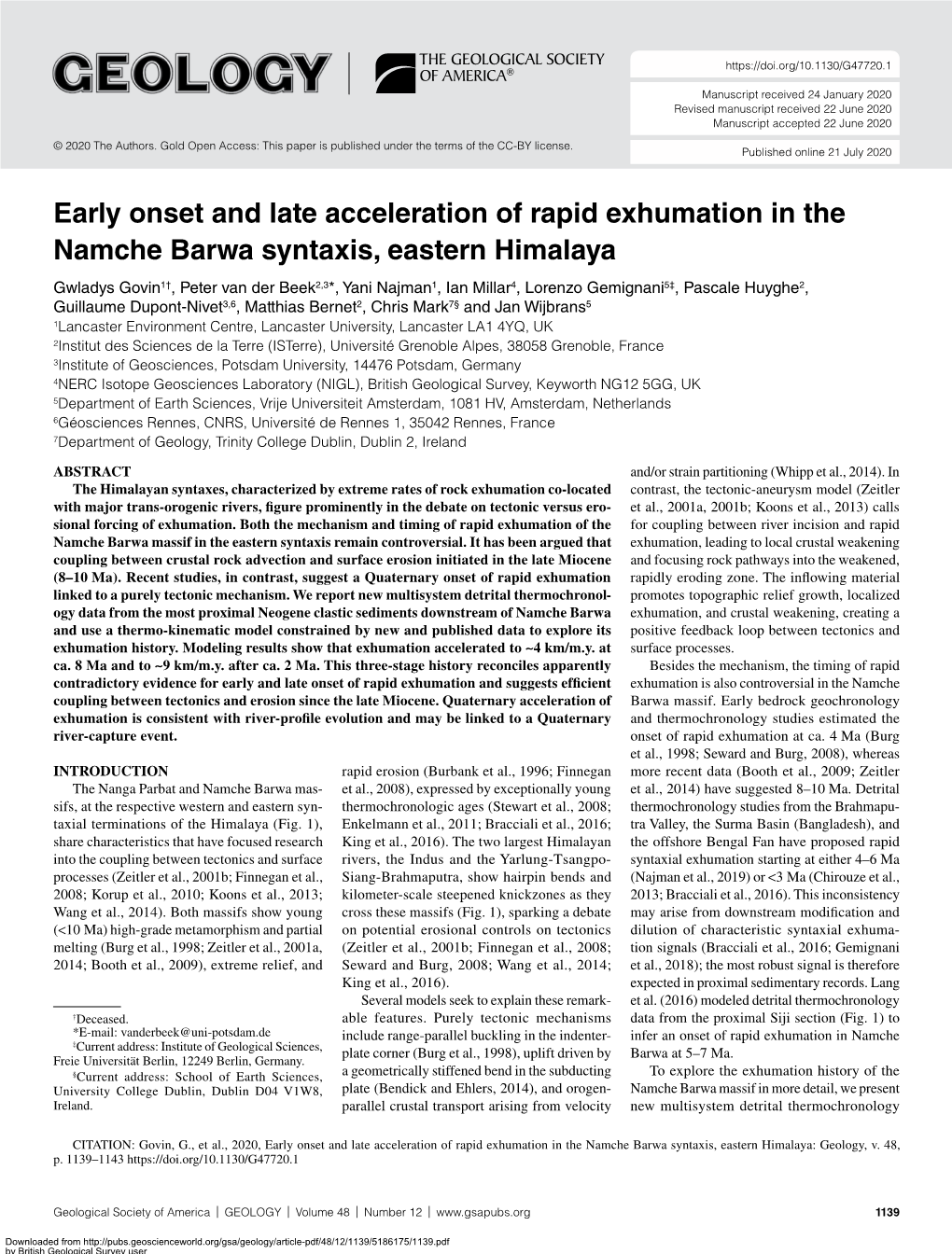 Early Onset and Late Acceleration of Rapid Exhumation in the Namche