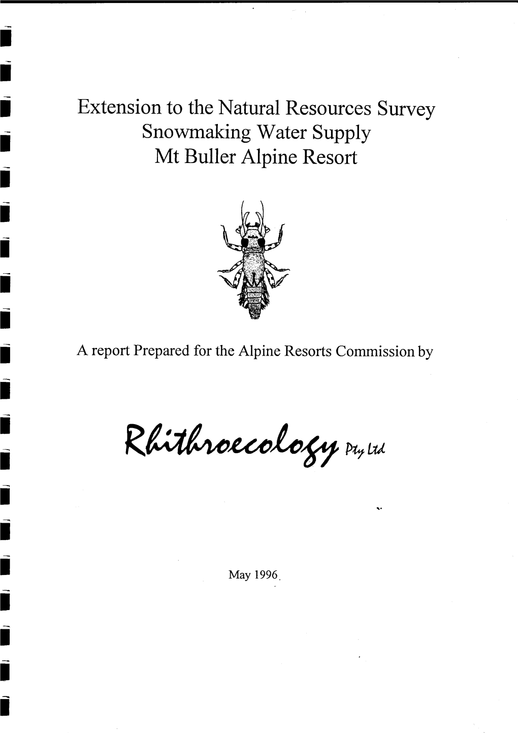 Extension to the Natural Resources Survey Snowmaking Water Supply Mt Buller Alpine Resort