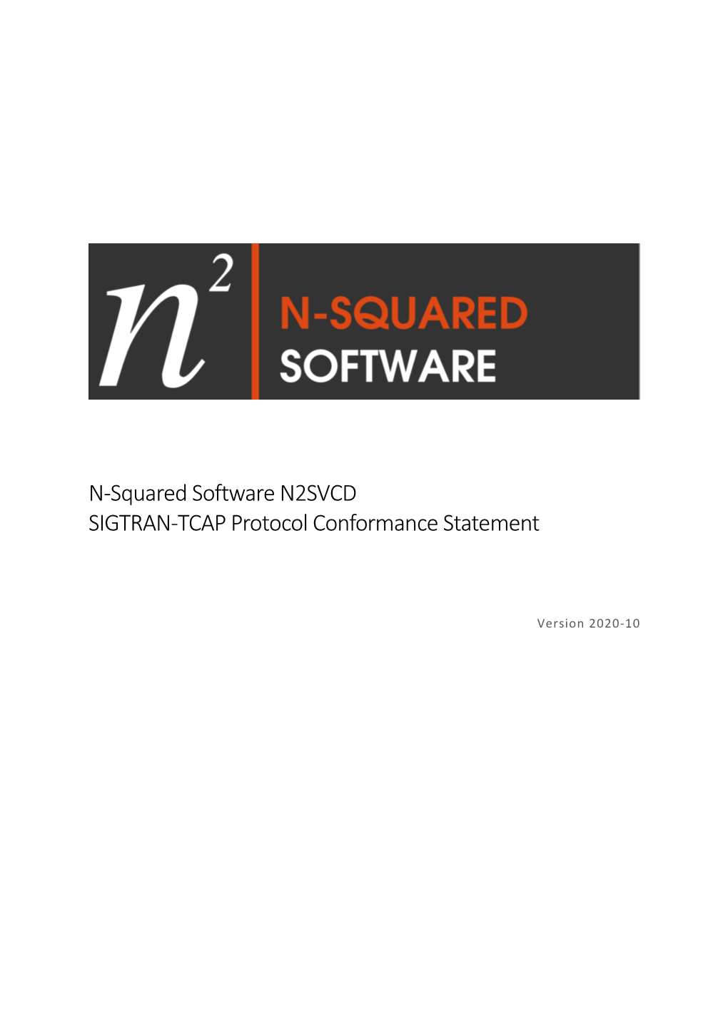 N-Squared Software N2SVCD SIGTRAN-TCAP Protocol Conformance Statement