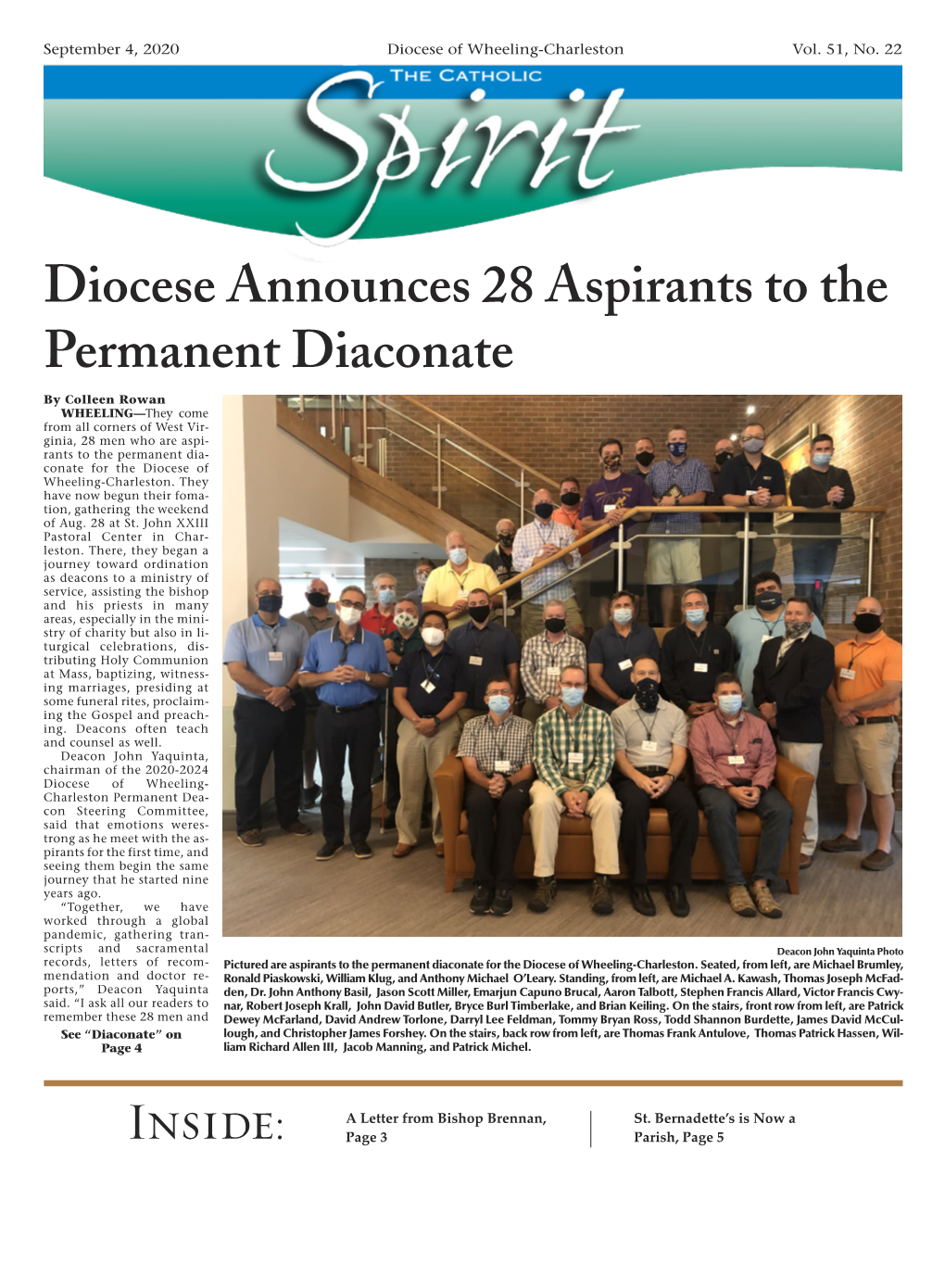 Diocese Announces 28 Aspirants to the Permanent Diaconate