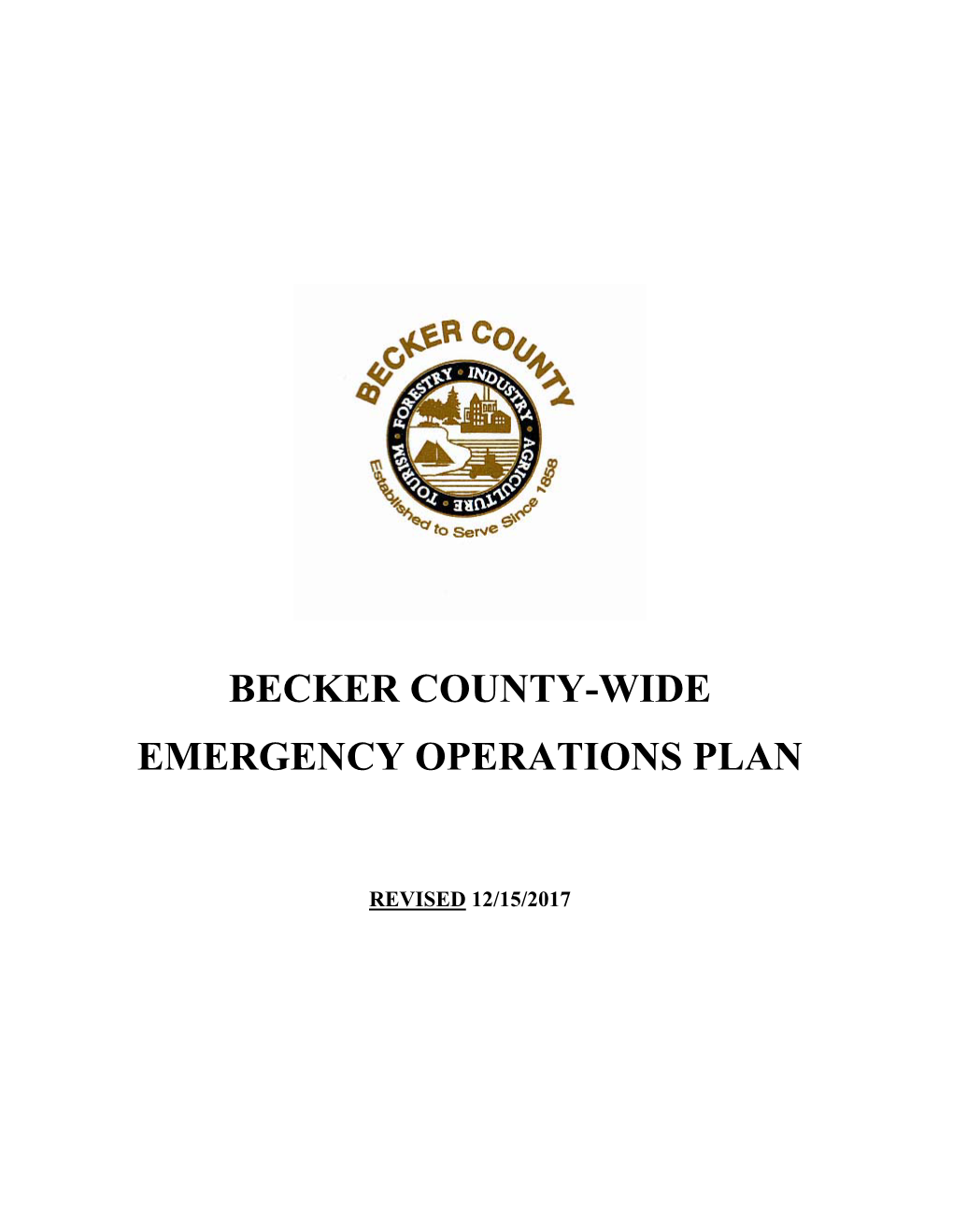 Becker County-Wide Emergency Operations Plan Has Three Primary Parts