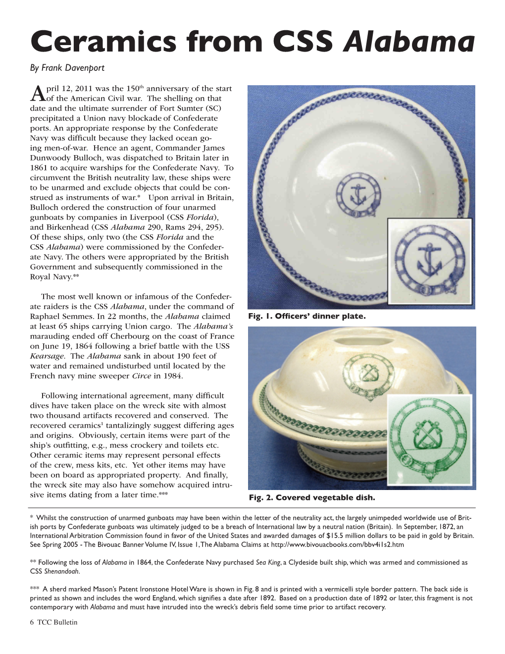 Ceramics from CSS Alabama by Frank Davenport