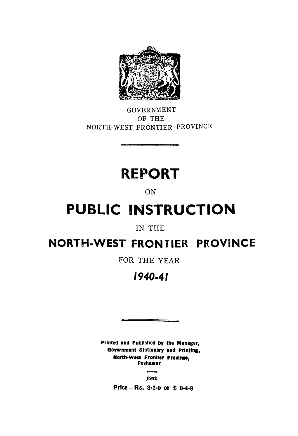 Report Public Instruction